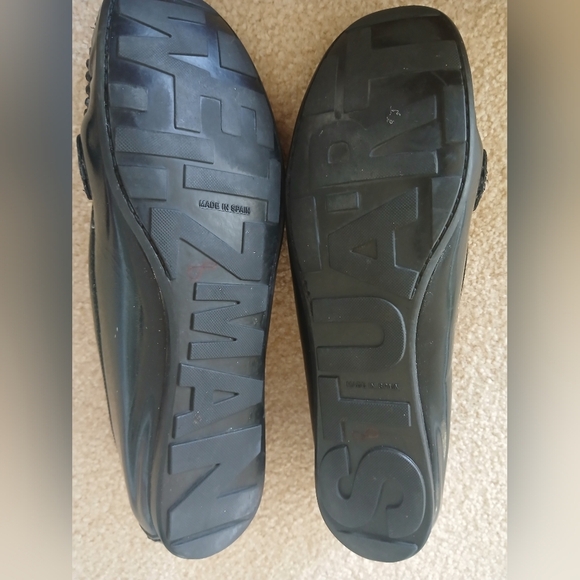 Stuart Weitzman Black Patent Leather and Leopard Calf Hair Loafers | Size 9.5M - Picture 7 of 8